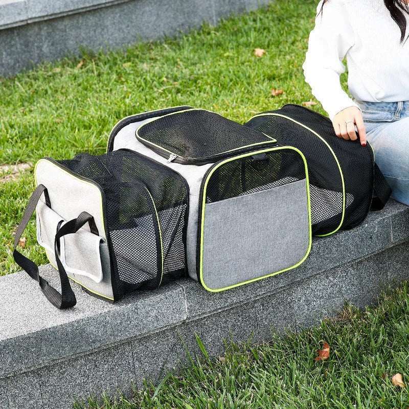 Cat Carrier Bag | Foldable Lightweight Design for Small Pets | Front Zipper Access & Side Mesh Ventilation 4
