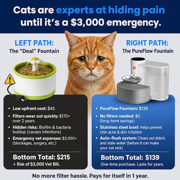 Cat Water Fountain | Filterless Design, Quiet Operation & Continuous Flow for Healthy Hydration 5