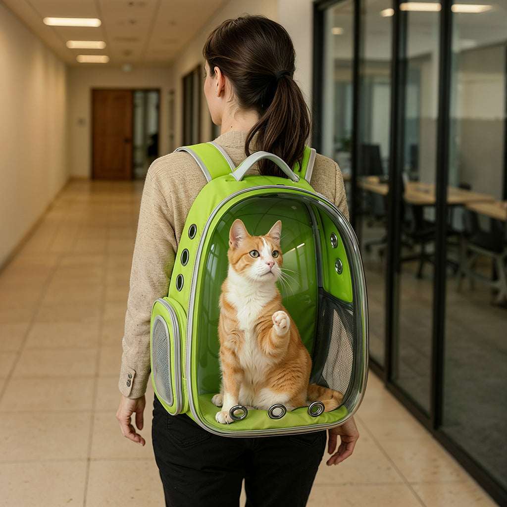 ClearView | Cat Backpack Carrier with Clear Window & Ventilation Ports | Secure Travel for Cats 5