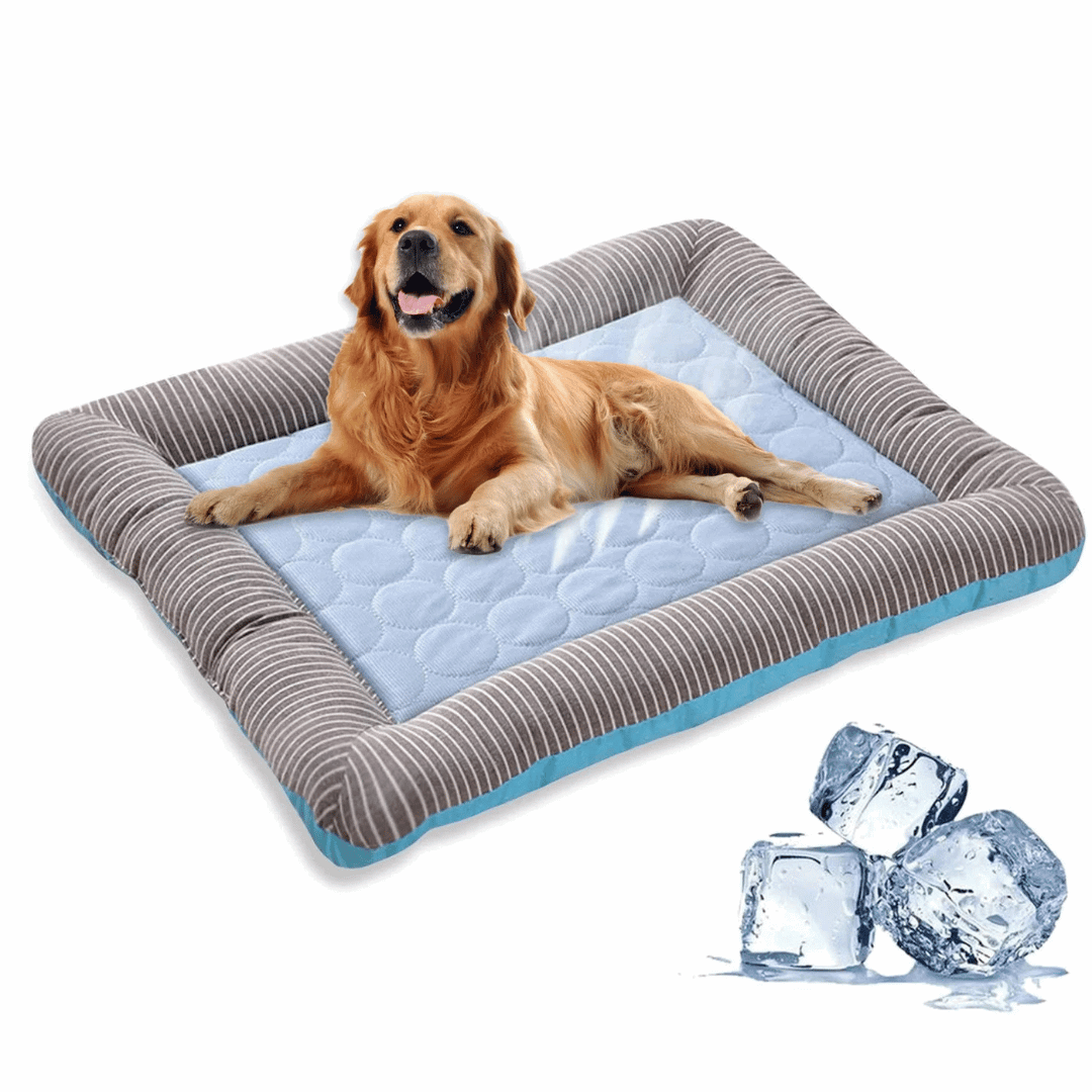 Cooling Dog Bed Cushion | Ice Silk Material | Non-Slip Design | Machine Washable Pet Bed for Summer Comfort 1