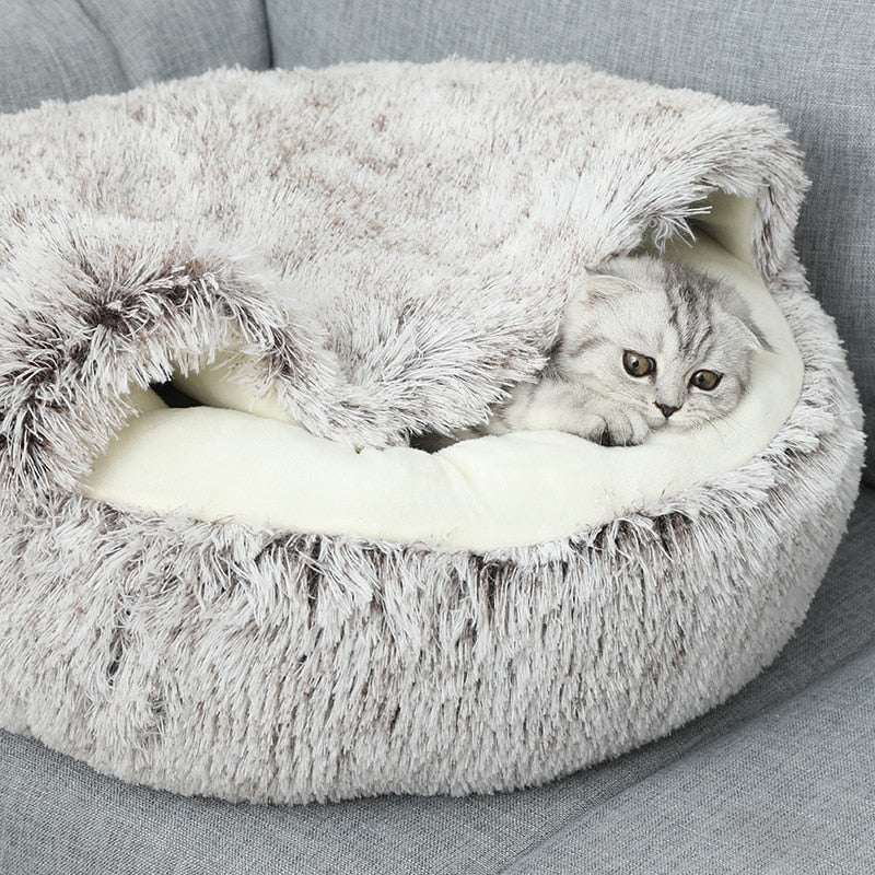 Cuddle Nest | Cozy Dog Bed with Semi-Covered Design for Ultimate Relaxation 2