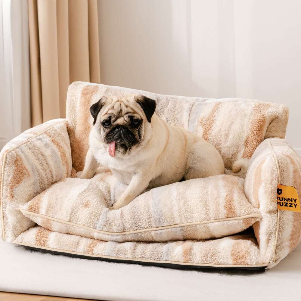 Dog Bed | Faux Lambswool Double Layer Sofa Bed | Cozy Comfort, Easy to Clean, Durable Design 13