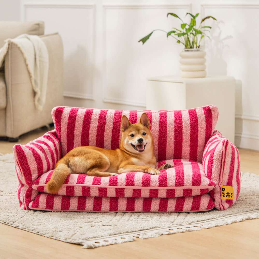 Dog Bed | Faux Lambswool Double Layer Sofa Bed | Cozy Comfort, Easy to Clean, Durable Design 2