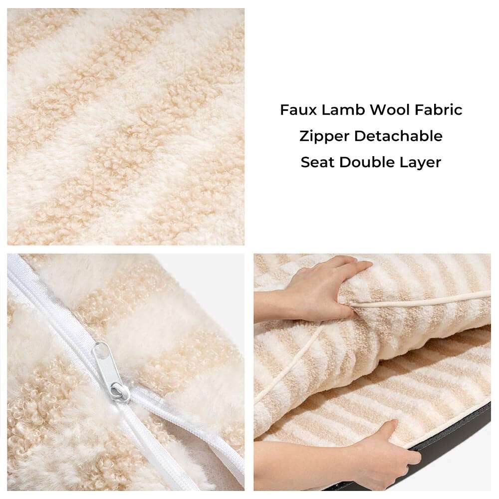 Dog Bed | Faux Lambswool Double Layer Sofa Bed | Cozy Comfort, Easy to Clean, Durable Design 7