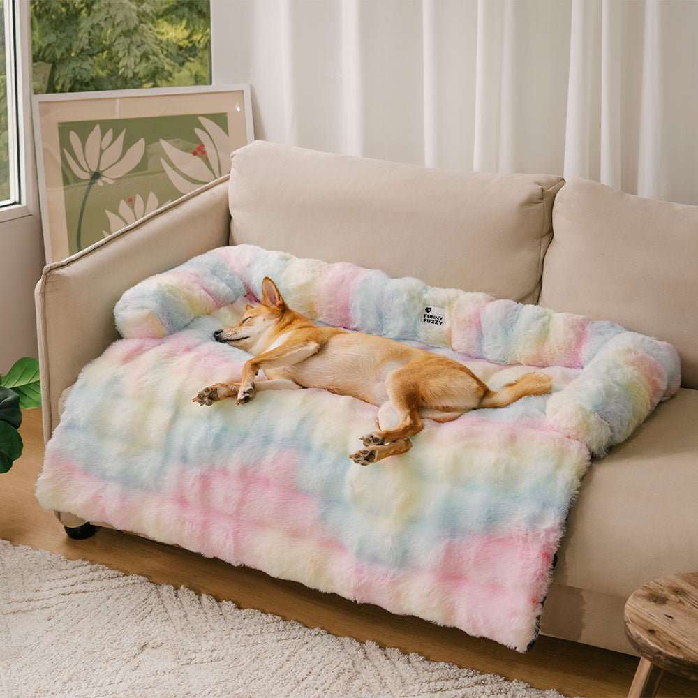 Dog Bed Sofa Protector | Soft Plush Polyester with Non-Slip Base | Comfortable Sleeping for Dogs and Cats 10