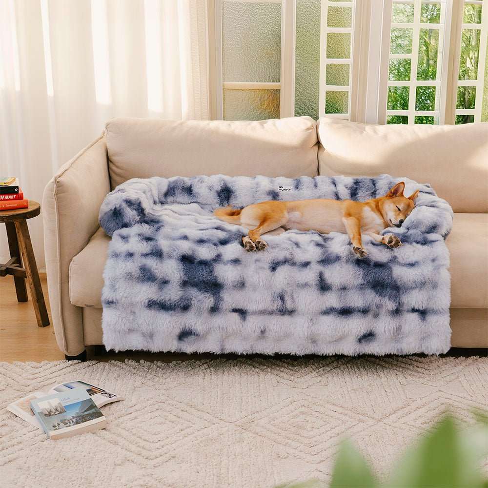 Dog Bed Sofa Protector | Soft Plush Polyester with Non-Slip Base | Comfortable Sleeping for Dogs and Cats 9