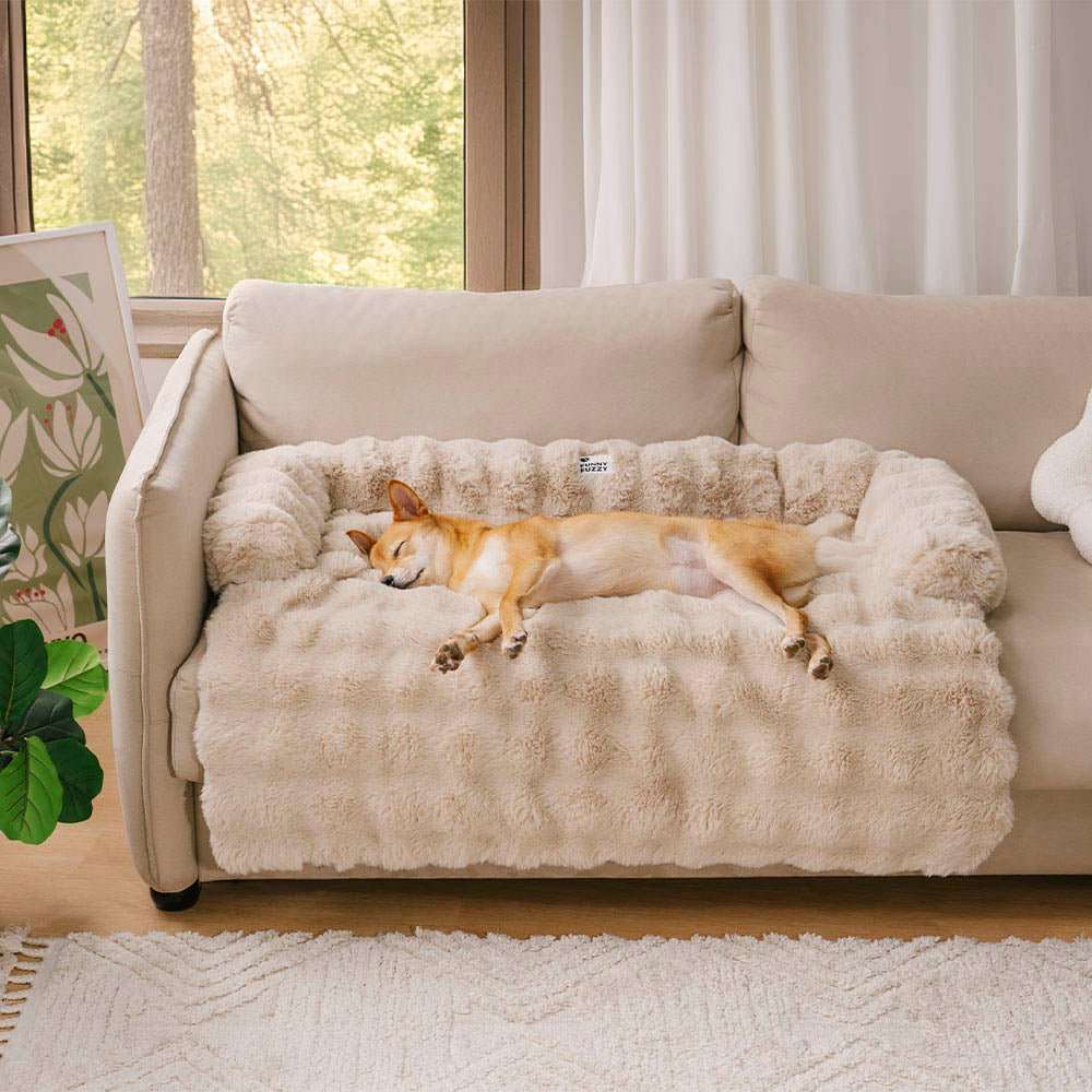 Dog Bed Sofa Protector | Soft Plush Polyester with Non-Slip Base | Comfortable Sleeping for Dogs and Cats 12