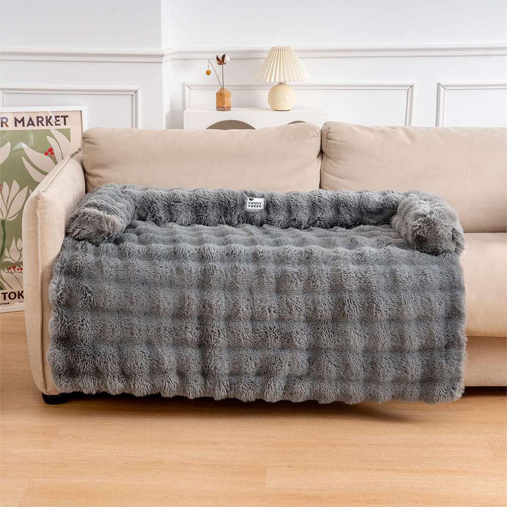 Dog Bed Sofa Protector | Soft Plush Polyester with Non-Slip Base | Comfortable Sleeping for Dogs and Cats 6