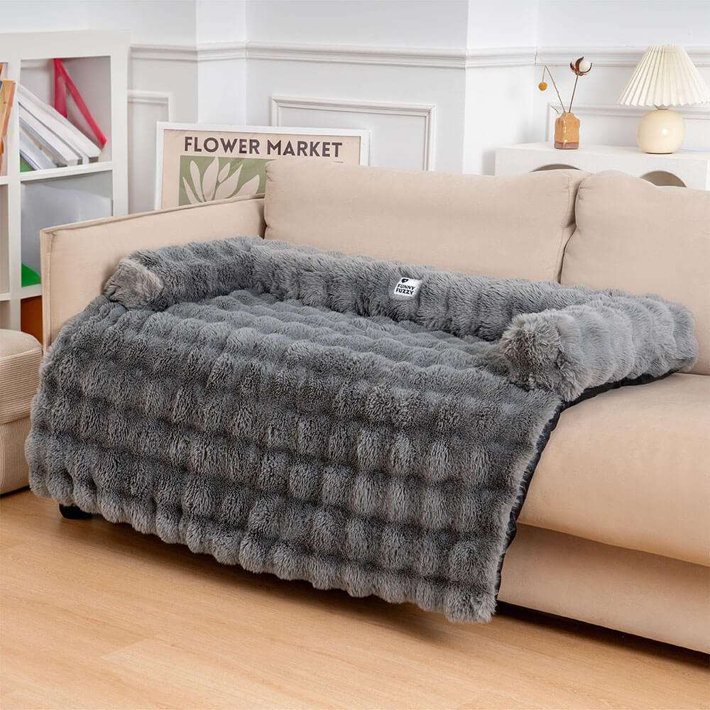 Dog Bed Sofa Protector | Soft Plush Polyester with Non-Slip Base | Comfortable Sleeping for Dogs and Cats 5