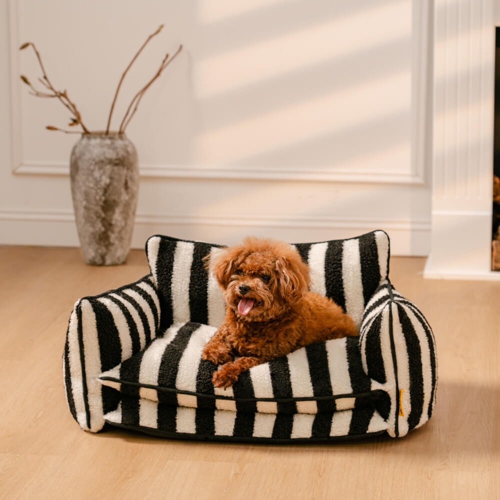 Dog Bed | Faux Lambswool Double Layer Sofa Bed | Cozy Comfort, Easy to Clean, Durable Design 9