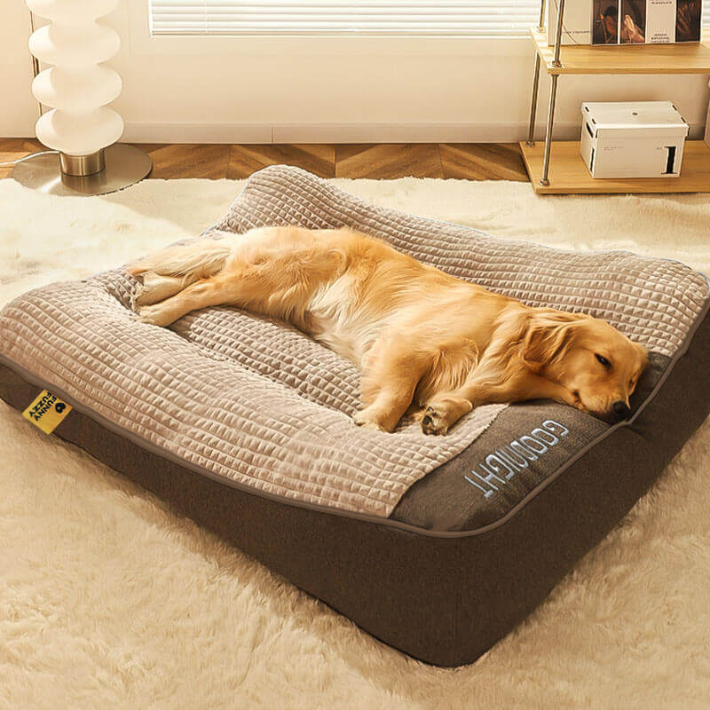 Dog Bed | Large Orthopedic Cushion with Spine Protection & Scratch-Resistant Design for Enhanced Comfort 0
