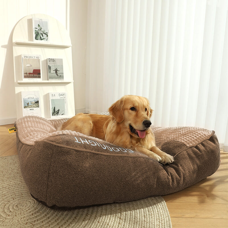 Dog Bed | Large Orthopedic Cushion with Spine Protection & Scratch-Resistant Design for Enhanced Comfort 8