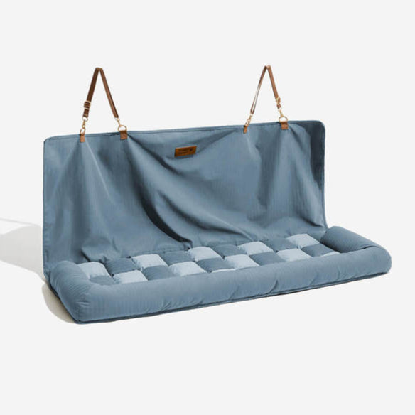 Dog Car Seat Bed | Comfortable Bolster Design for Large Dogs | Easy Backseat Fit | Stylish Chessboard Pattern 3