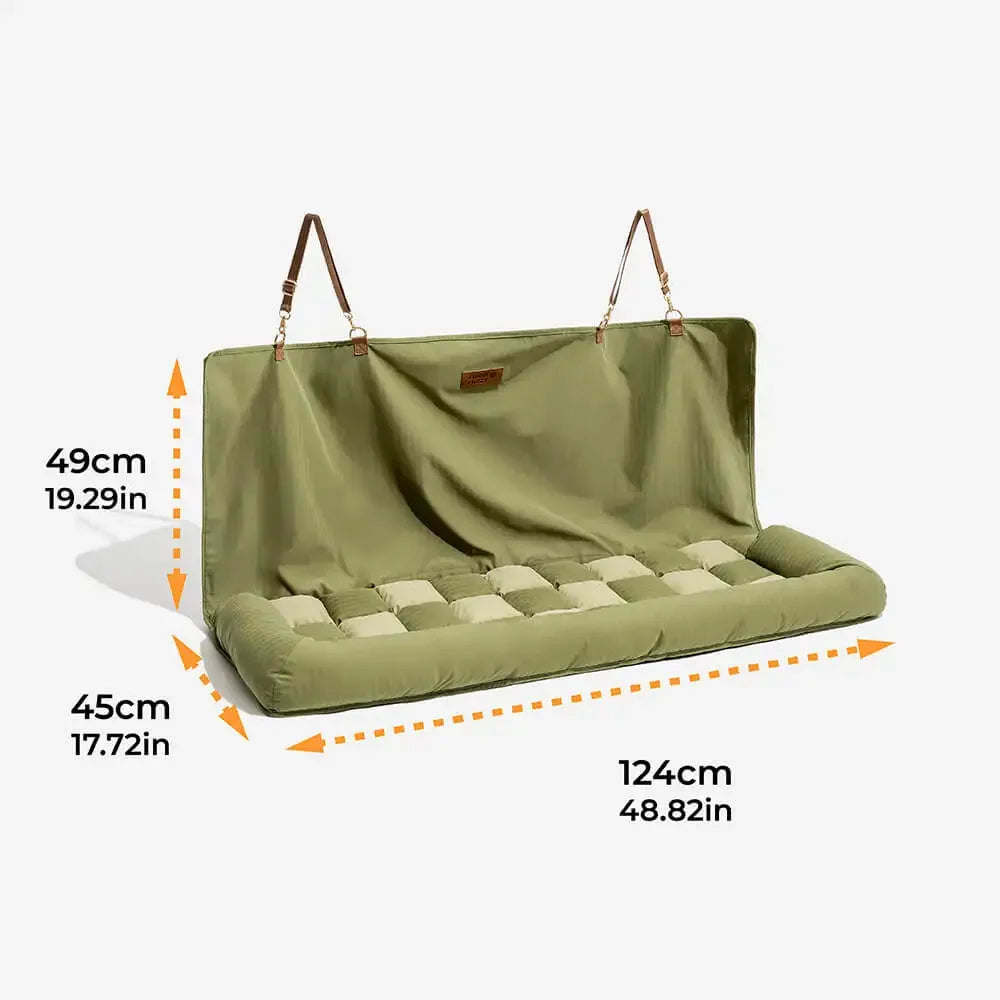 Dog Car Seat Bed | Comfortable Bolster Design for Large Dogs | Easy Backseat Fit | Stylish Chessboard Pattern 5