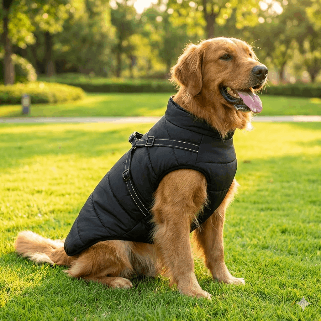 Dog Winter Jacket with Integrated Harness – Water-Resistant, Reflective Cold Weather Coat 0