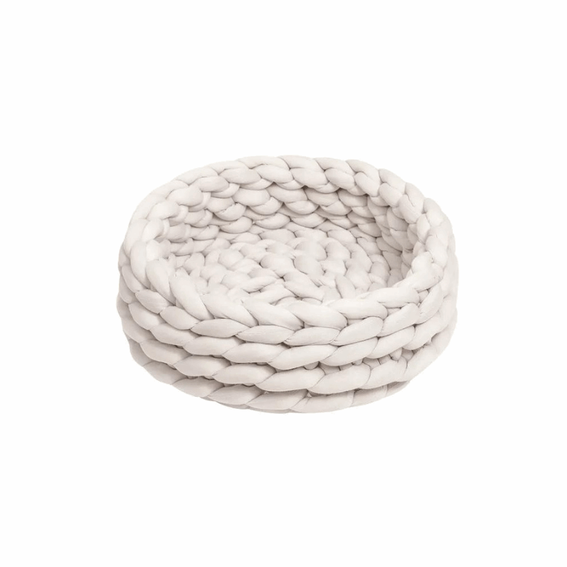 Luxurious Handwoven Pet Bed with Soft Cotton Fabric | Cozy Round Design for Ultimate Comfort 5
