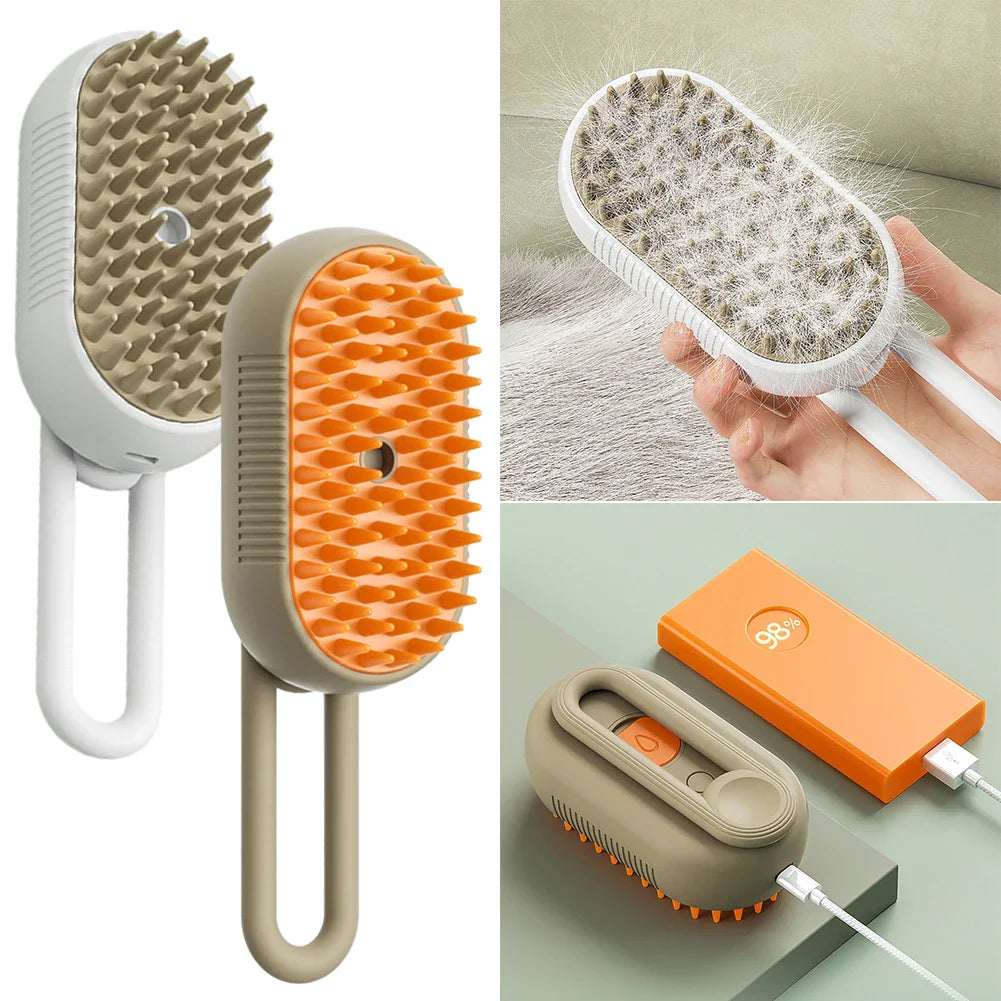 Pet Steam Care | Dog Brush with Deep-Cleaning Steam Technology | Eco-Friendly & Rechargeable for Healthy Coats 2