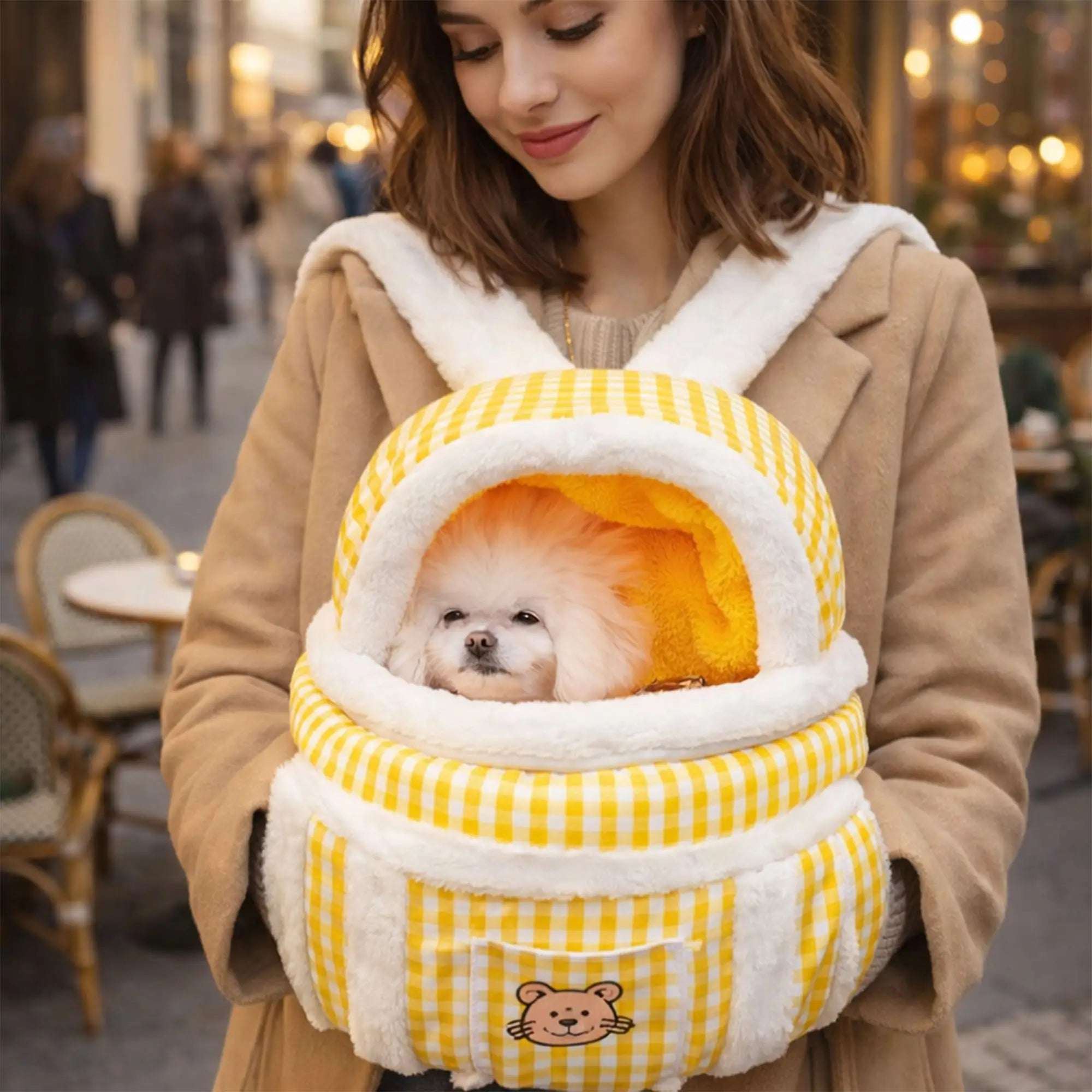 Plush Dog Carrier | Warm & Safe Carrier for Small Dogs 4