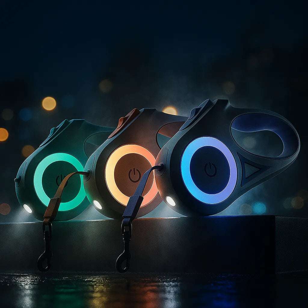 Retractable Dog Lead | LED Leash with Integrated Lighting for Night Safety | Ergonomic Design for Small to Large Dogs 6
