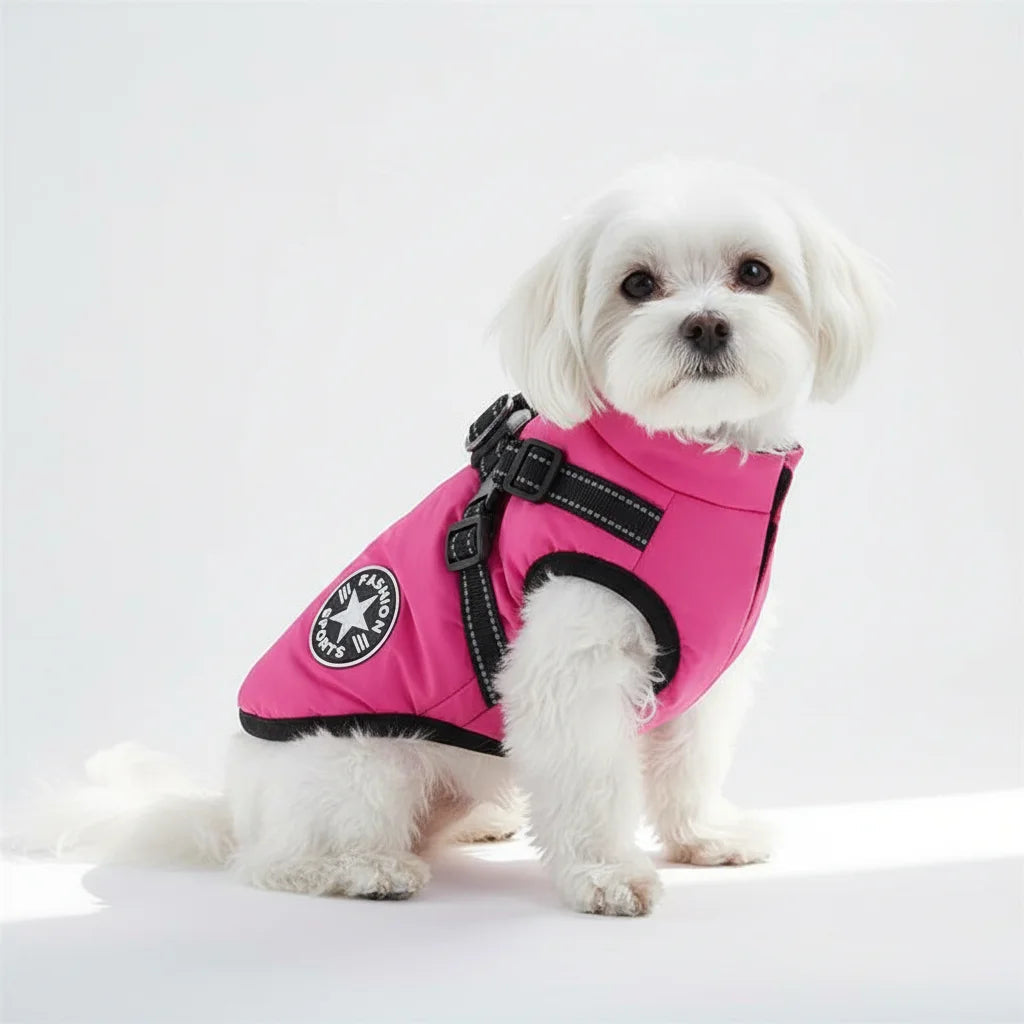 Waterproof Dog Coat | Fleece Lining with Integrated Harness | Ultimate Comfort and Safety for All Weather 4