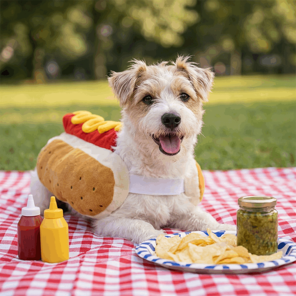 Cozy Dog Costumes | Hot Dog Outfit with Adjustable Fit | Lightweight Design for Fun Halloween Celebrations 0