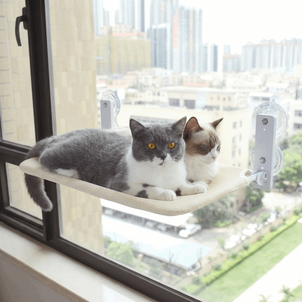 KittyCloud | Cat Window Hammock with Strong Suction Cups | Space-Saving Perch for Comfort and Joy 1