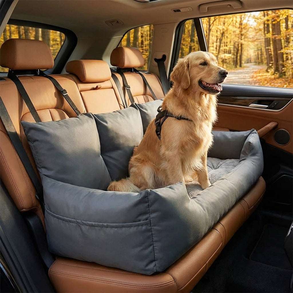 Dog Car Seat Cover | High-Quality Cotton with Non-Slip Base | Comfortable & Safe Travel Solution for Pets 2