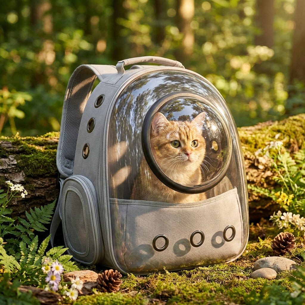 AstroPod | Cat Backpack Carrier with Bubble Window & Breathable Design | Secure and Comfortable Travel for Your Kitty 0