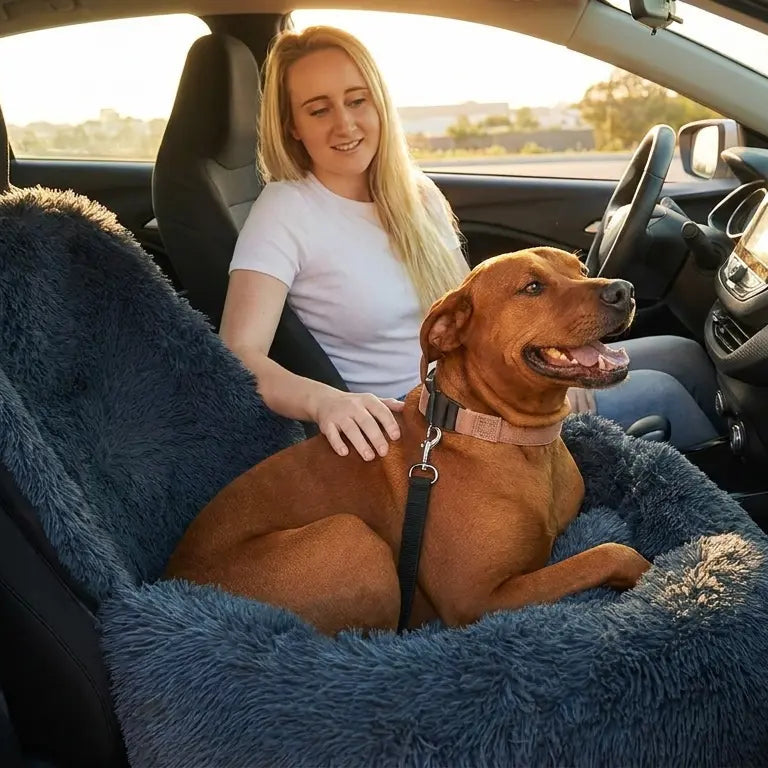 Plush Dog Car Seat Bed