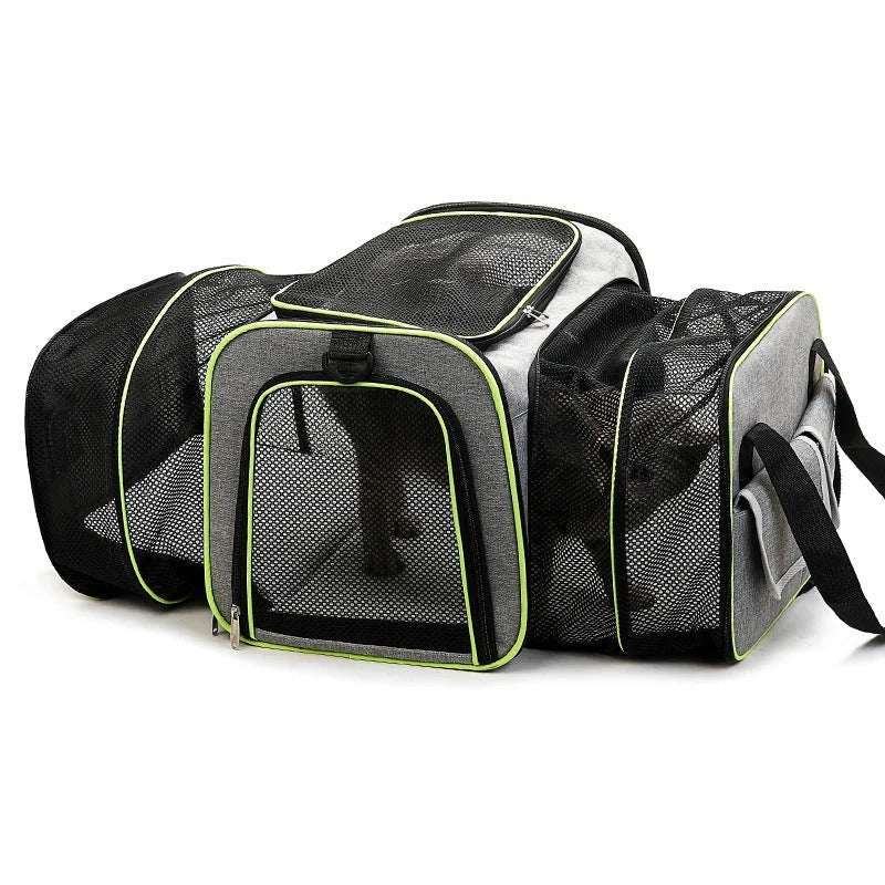 Cat Carrier Bag | Foldable Lightweight Design for Small Pets | Front Zipper Access & Side Mesh Ventilation 5