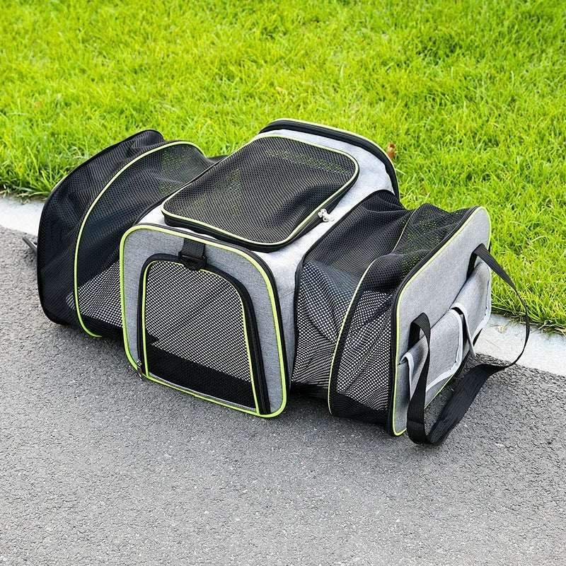 Cat Carrier Bag | Foldable Lightweight Design for Small Pets | Front Zipper Access & Side Mesh Ventilation 0