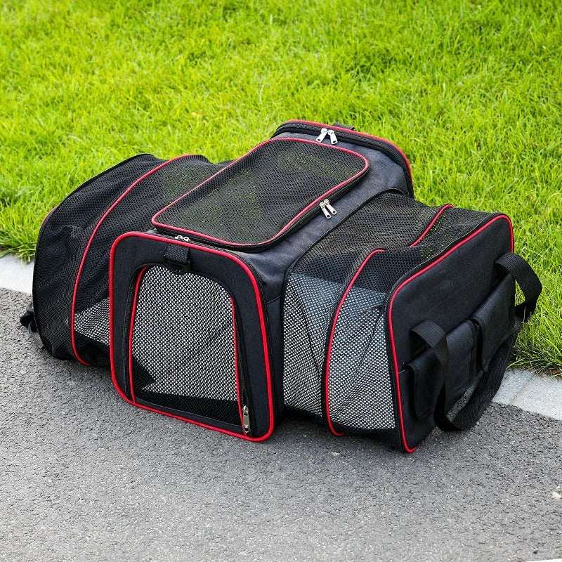 Cat Carrier Bag | Foldable Lightweight Design for Small Pets | Front Zipper Access & Side Mesh Ventilation 2