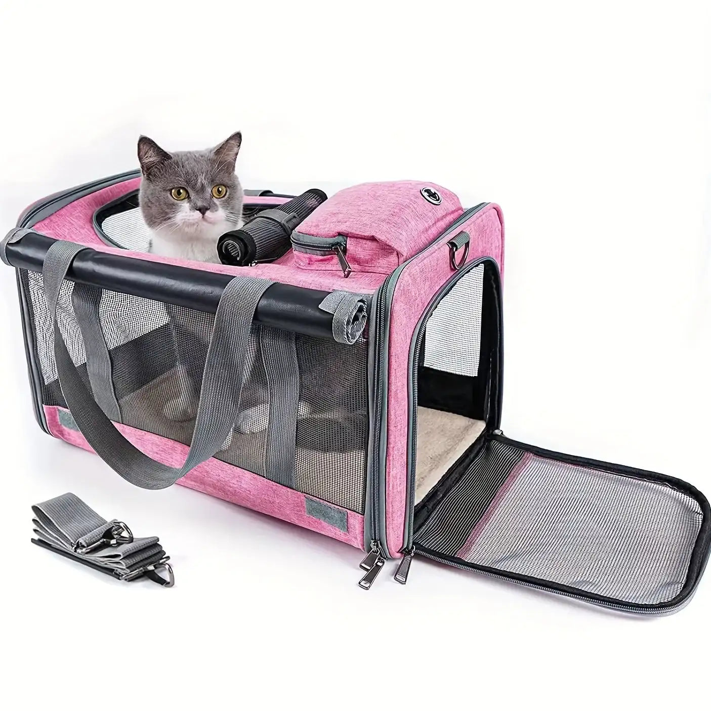 Cat Carrier | Soft-Sided Pet Carrier for Large and Medium Cats & Puppies | Durable, Spacious, Ventilated Design 1