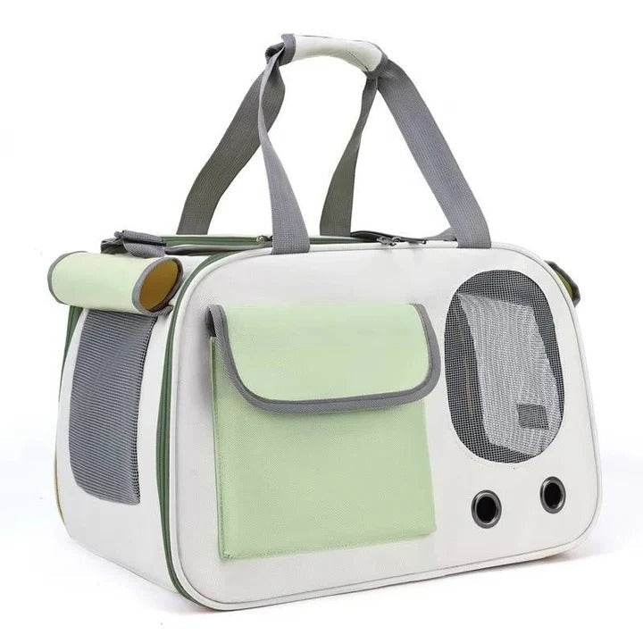 Cat Carrier | Travel Pet Carrier with Multiple Entry Points | Durable Oxford Cloth | Adjustable Shoulder Strap for Small to Medium Pets 1