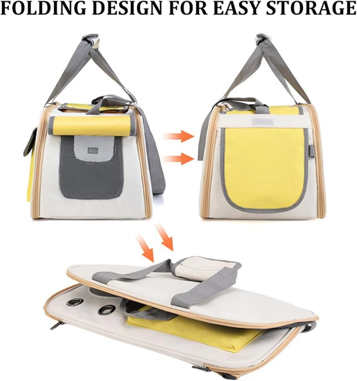 Cat Carrier | Travel Pet Carrier with Multiple Entry Points | Durable Oxford Cloth | Adjustable Shoulder Strap for Small to Medium Pets 8