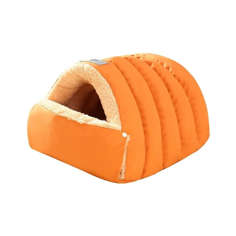 Cozy Cave-Style Pet Bed with Wind-Resistant Design | Plush Hideaway for Cats and Small Dogs 1