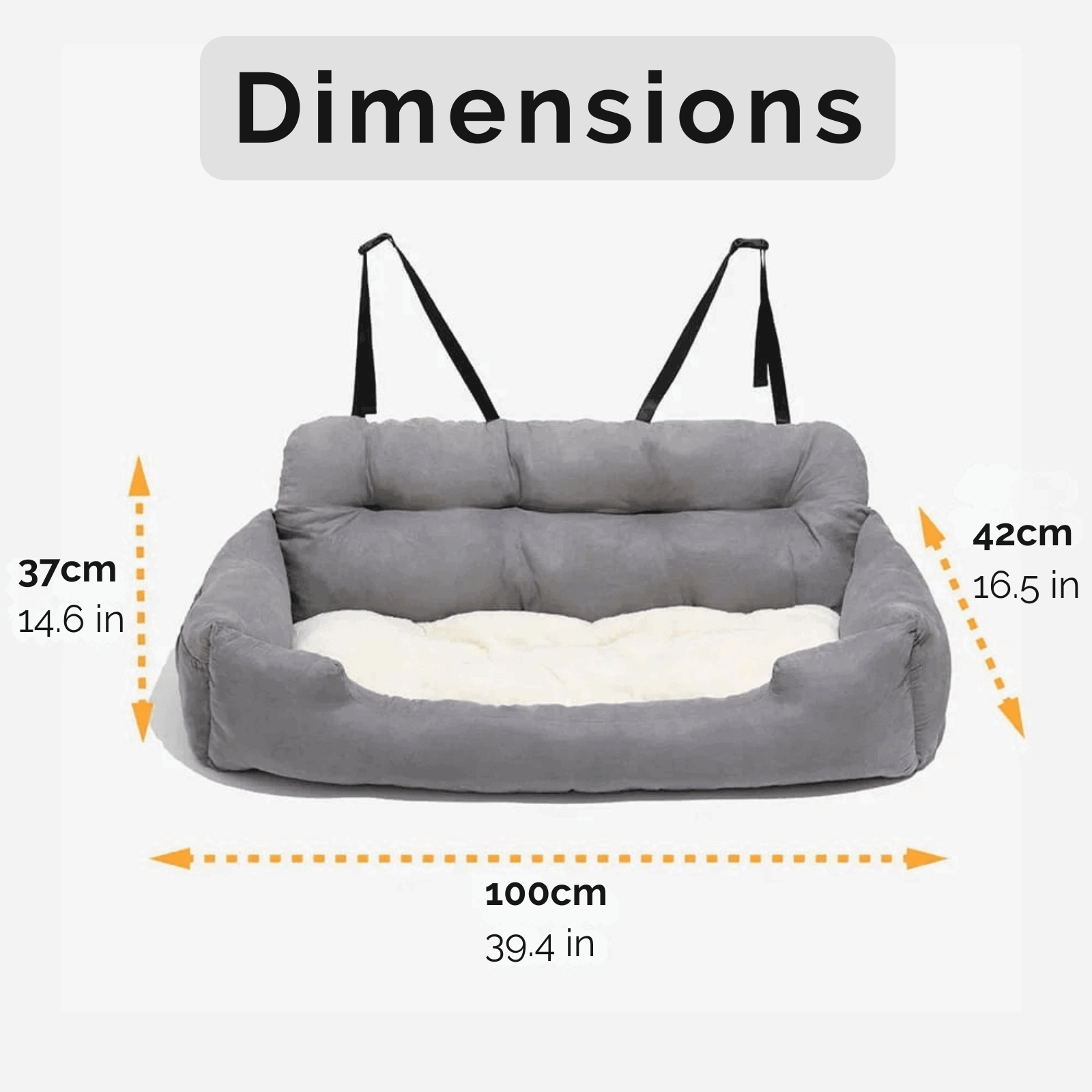 Dog Car Seat Cover | High-Quality Cotton with Non-Slip Base | Comfortable & Safe Travel Solution for Pets 5