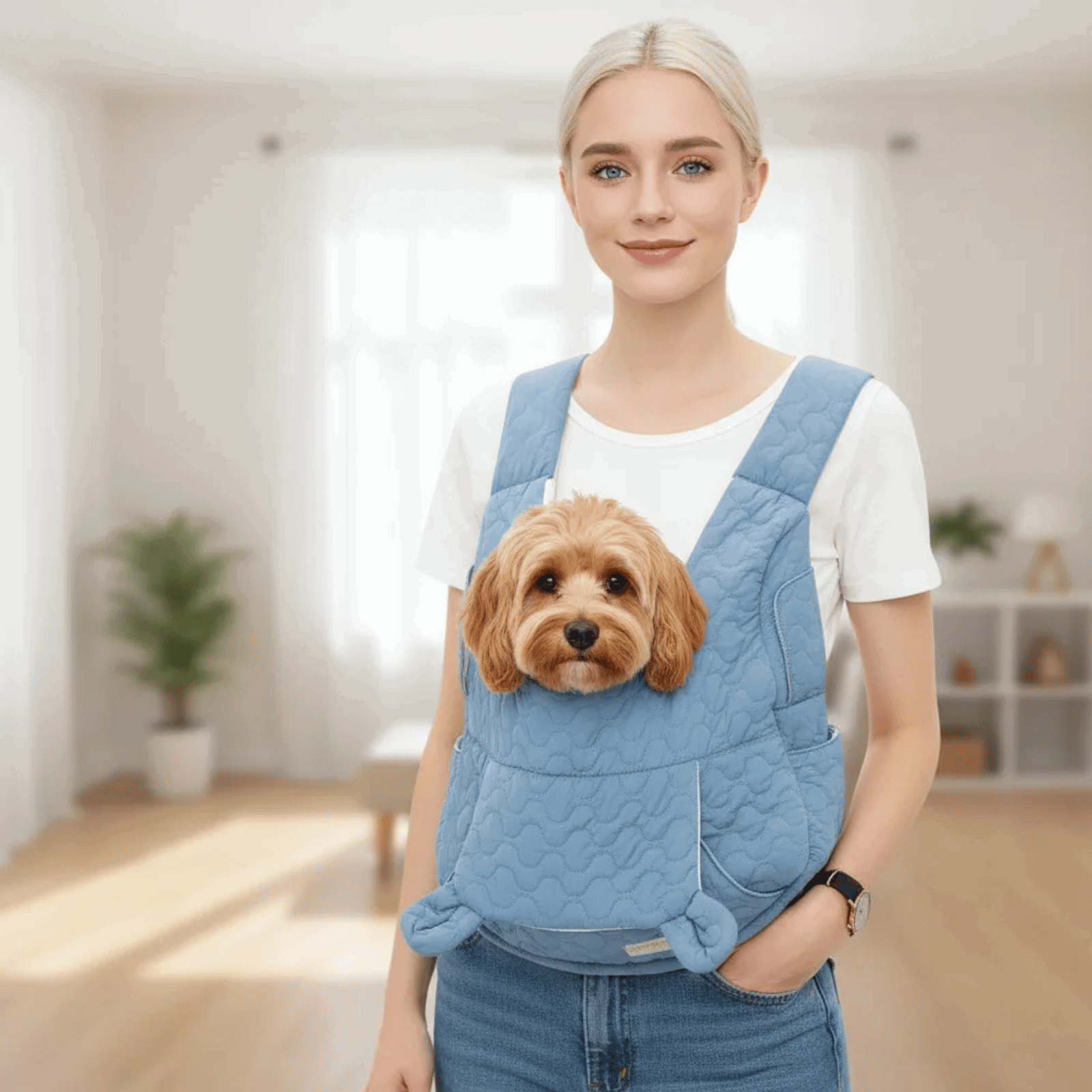 Dog Carrier Bag | Soft Cotton with Ergonomic Design | Comfortable Travel Solution for Small Pets 0