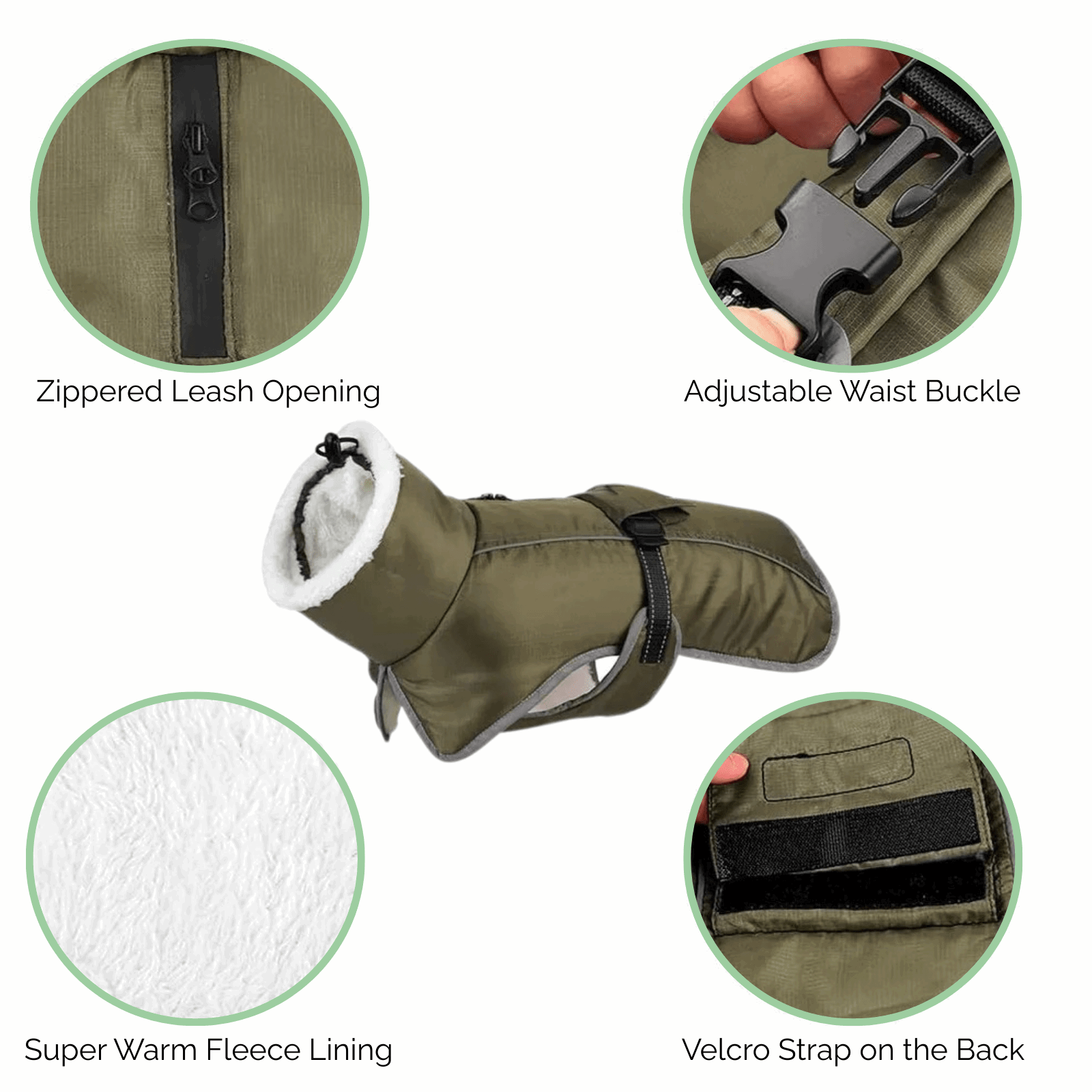 Dog Coat for Winter | Durable Fabric with Reflective Safety Details | Keeps Large Dogs Warm and Visible 4
