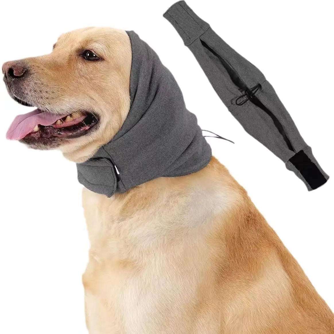 Dog Ear Protectors | Soft Elastic Fabric with Noise Dampening | Comfort for Anxious Dogs During Thunderstorms and Fireworks 7