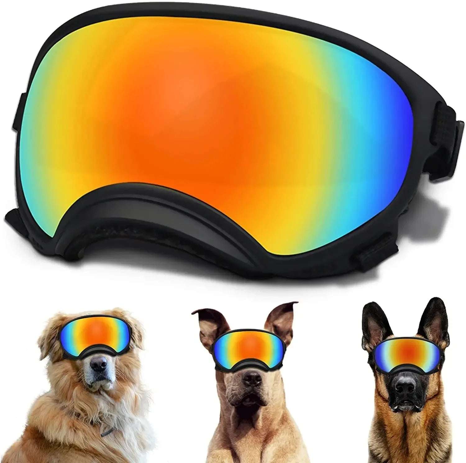 Dog Goggles | UV Protection & Windproof Canine Sunglasses with Adjustable Straps for Active Dogs 5