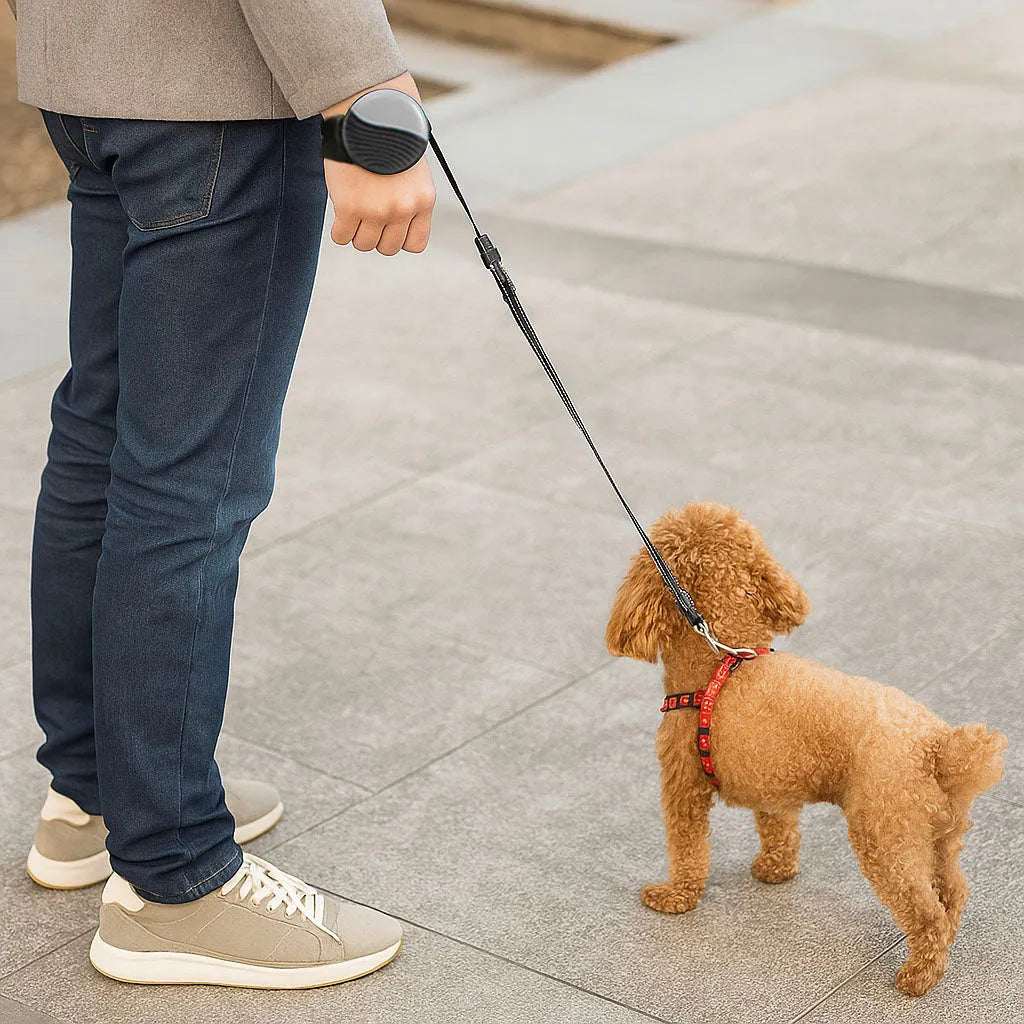 Dog Leash | Hands-Free 3m Retractable Dog Lead for Pets Up to 25kg | Comfortable Wrist Strap, Durable Nylon & Polyester 4