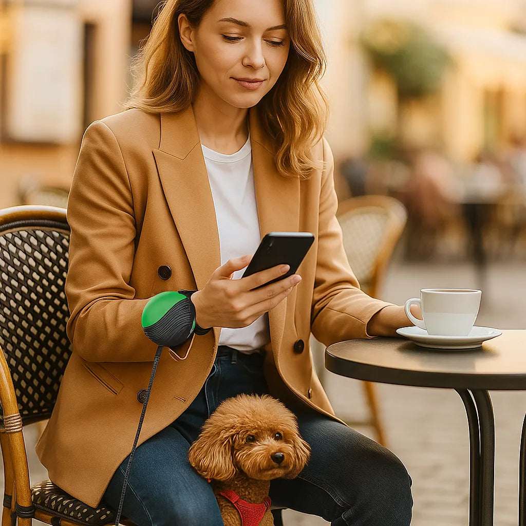 Dog Leash | Hands-Free 3m Retractable Dog Lead for Pets Up to 25kg | Comfortable Wrist Strap, Durable Nylon & Polyester 5