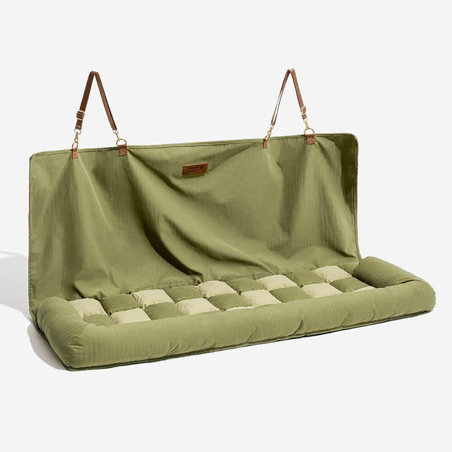 Dog Car Seat Bed | Comfortable Bolster Design for Large Dogs | Easy Backseat Fit | Stylish Chessboard Pattern 0