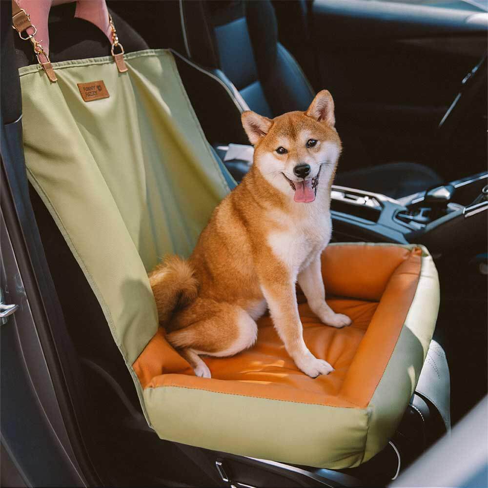 Dog Car Seat Cover | Waterproof Faux Leather with Anti-Slip Design | Ultimate Protection for Pet Travel 0