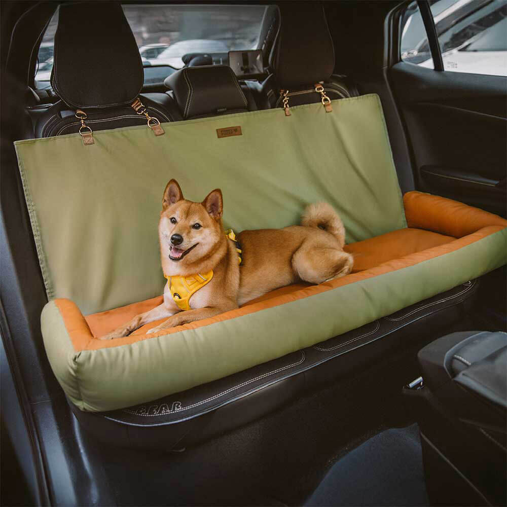 Dog Car Seat Cover | Waterproof Faux Leather with Anti-Slip Design | Ultimate Protection for Pet Travel 1