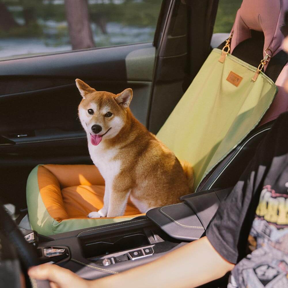 Dog Car Seat Cover | Waterproof Faux Leather with Anti-Slip Design | Ultimate Protection for Pet Travel 2