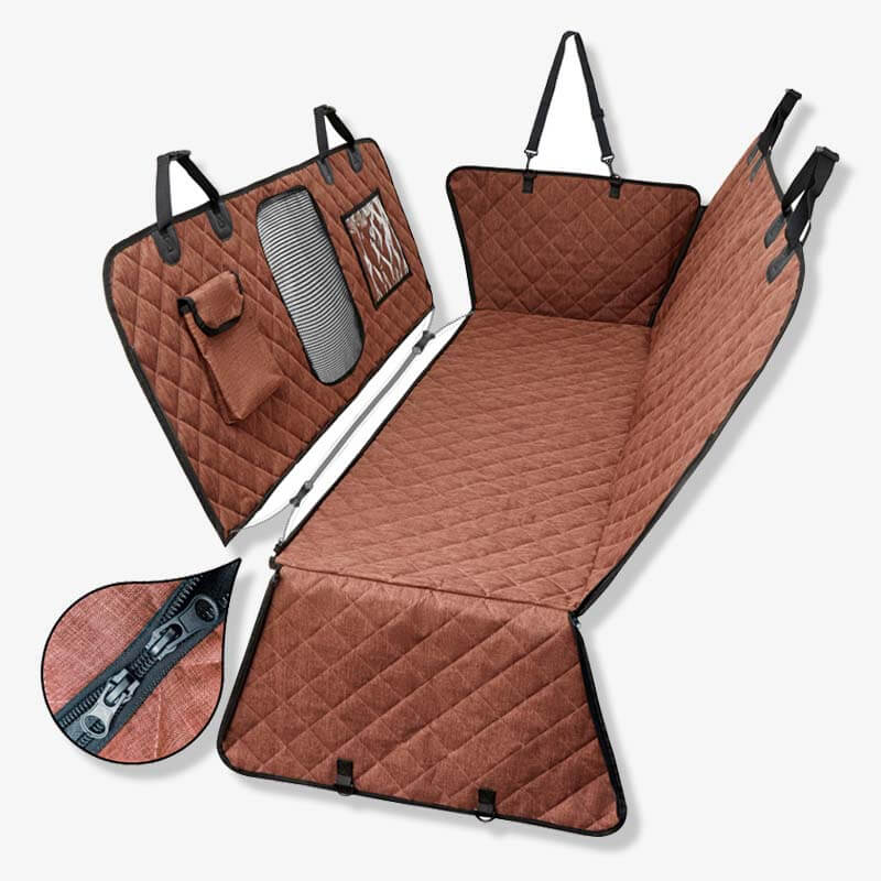 Dog Car Seat Cover | Waterproof Oxford Fabric with Anti-Scratch Protection | Comfortable Travel Solution for Pets 11