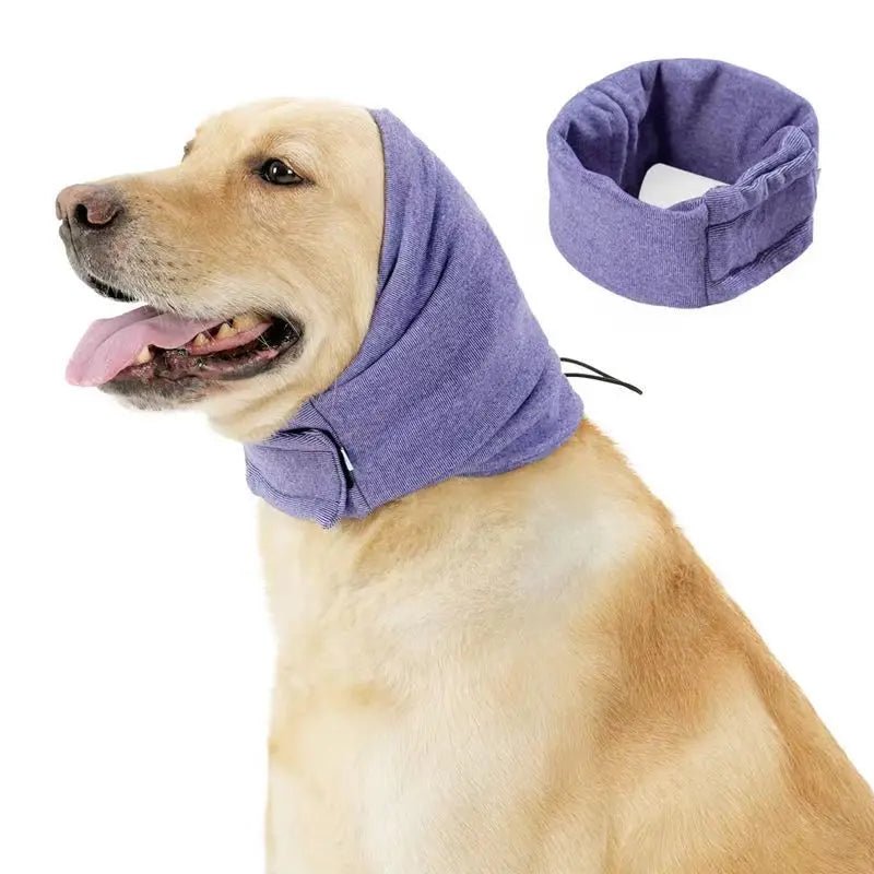 Dog Ear Protectors | Soft Elastic Fabric with Noise Dampening | Comfort for Anxious Dogs During Thunderstorms and Fireworks 0
