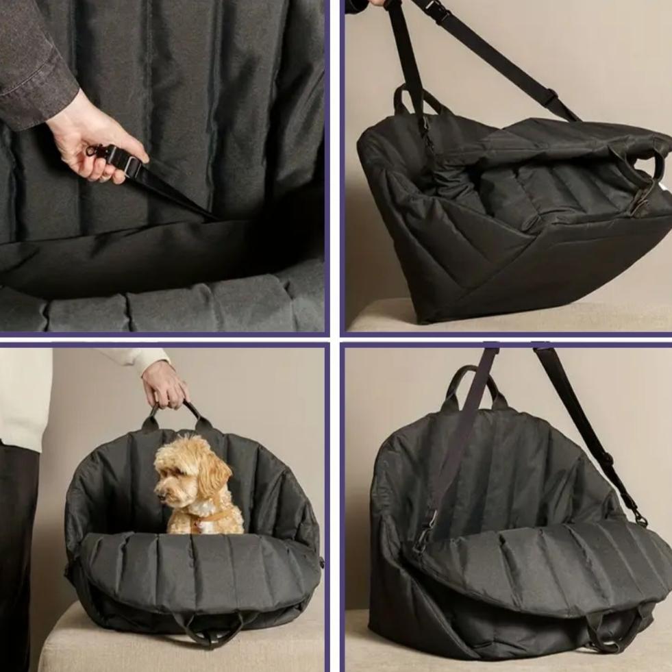 Dog Travel Bag | 3-in-1 Waterproof Car Seat & Bed | Portable Carrier for Small Dogs 5
